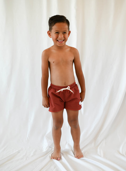 Boy's Boardshort | Cherry Red