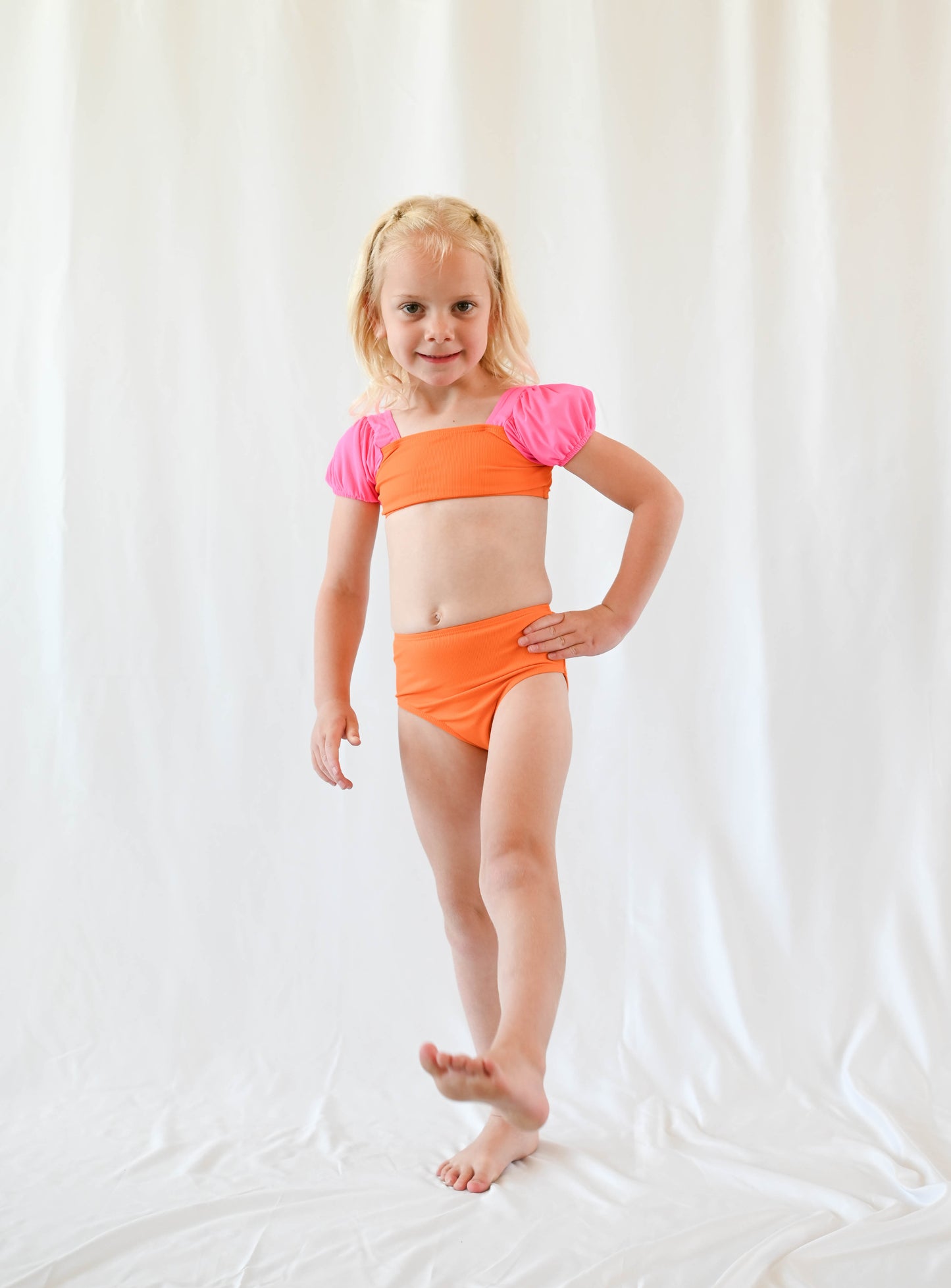 Girl's Sleeved Bikini | Citrus Pop