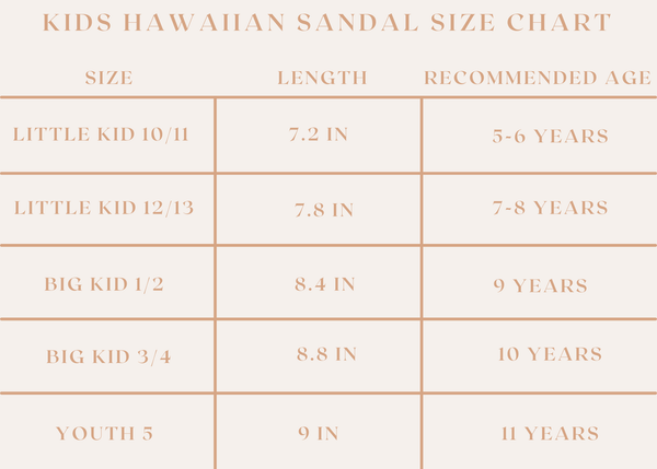 Kids Hawaiian Sandals