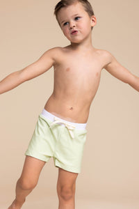 Boy's Euro Short | Green/White Color Block
