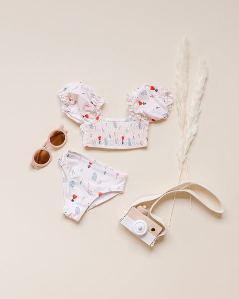 Smocked Bikini | Pink Floral